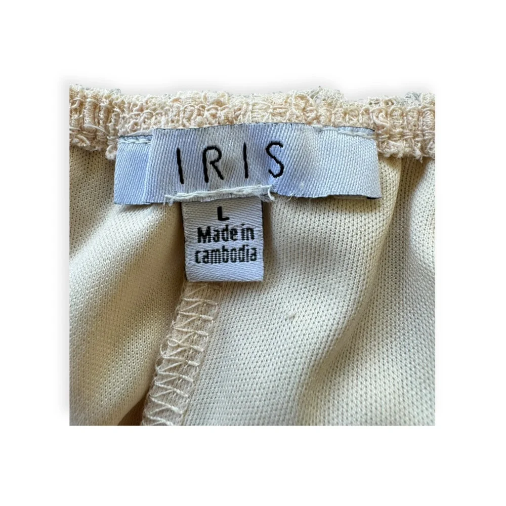 IRIS lace top blouse peplum long sleeve large - Picture 11 of 11